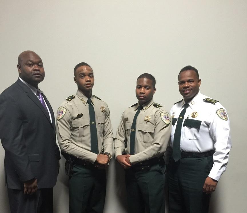 Deputies Brown and James were congratulated